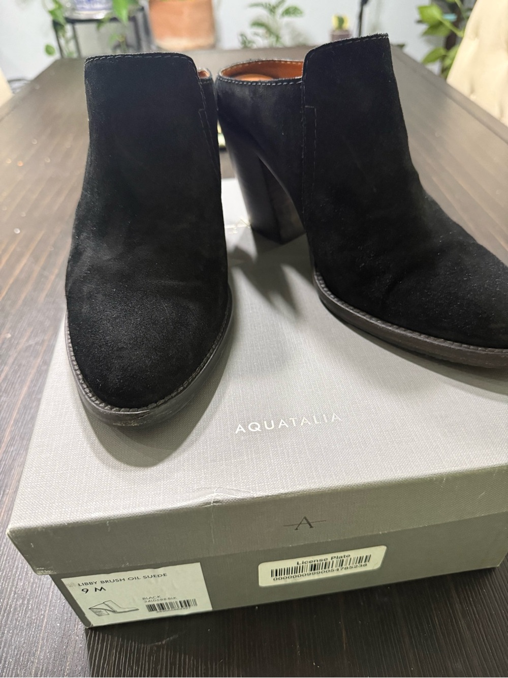 Aquatalia Libby Brush Oil Suede Mules size 9M